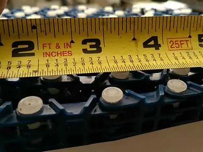 Blue 24” Plastic Modular Conveyor Belt