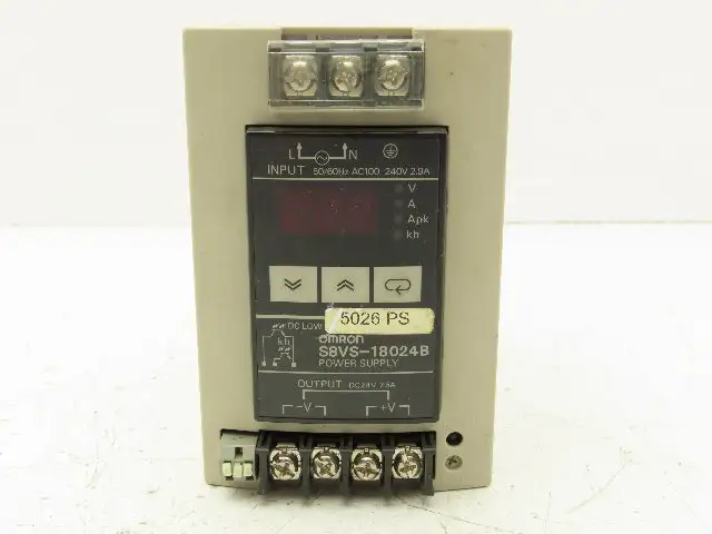 Omron S8VS-18024B Switch Mode Power Supply In 100-240VAC Out 24VDC 7.5A