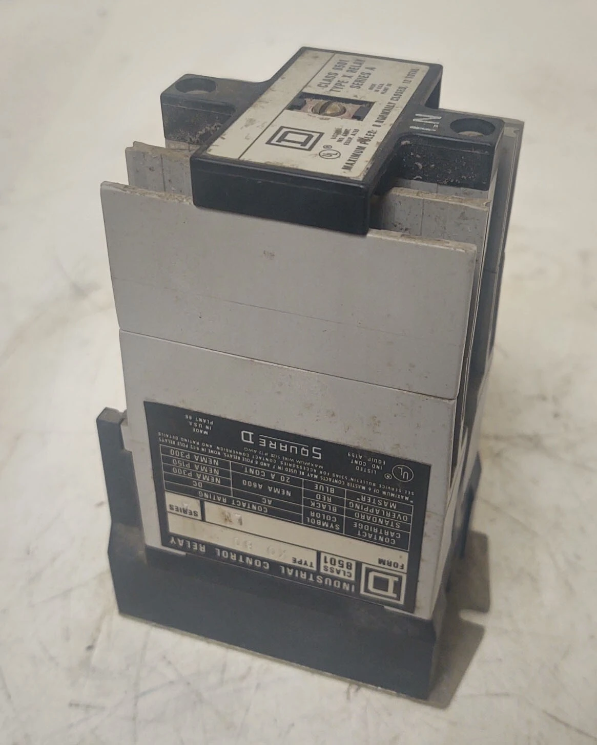 🔥Square D Class 8501 Control Relay, Form LN Series A