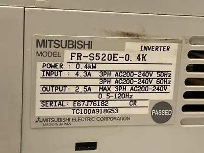 USED MITSUBISHI ELECTRIC FR-S520E-0.4K