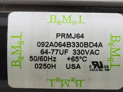 Motor Start Capacitor PRMJ64, 64-77 uF, 330VAC