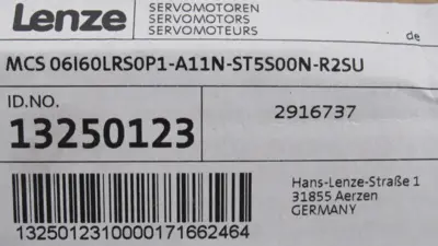 NEW LENZE MCS06I60LRS0P1-A11N-ST5S00N-R2SU SERVO MOTOR 13250123