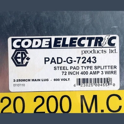 Code Electric 400 Amp Splitter Trough
