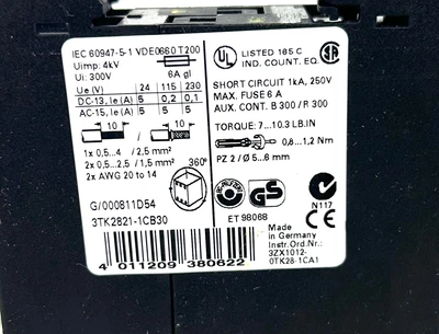 USED SIEMENS 3TK2821-1CB30