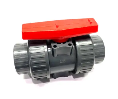 Double Union 3" UPVC Ball Valve, Slip Sockets - New Other