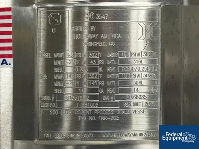 USED Mettler Toledo 200L Mettler Toledo Cogent Process Scale Vessel System