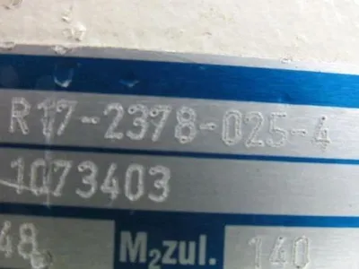 Stober R17-2378-025-4 Inline Gearmotor W/Dietz FDR71A/4Q 230/400V 1395RPM