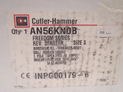 New | in-Stock CUTLER HAMMER FREEDOM SERIES REVERSING MOTOR STARTER MAN/AUTO RE Starters | Maverick Industrial Sales #1107577