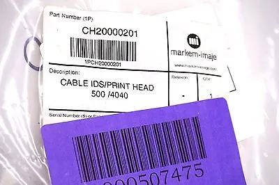 NEW MARKEM IMAJE 1PCH20000201 IDS/ PRINTHEAD CABLE