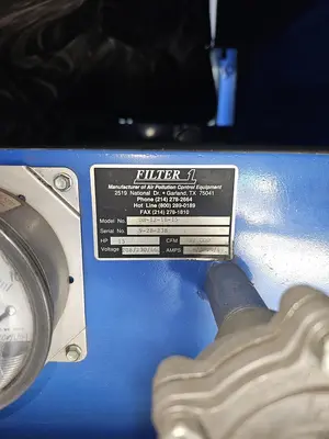 1997 24,000 CFM Filter 1 Dustron DB-12 Dust Booth | Dual 15HP (30HP) | 24’ Work Zone
