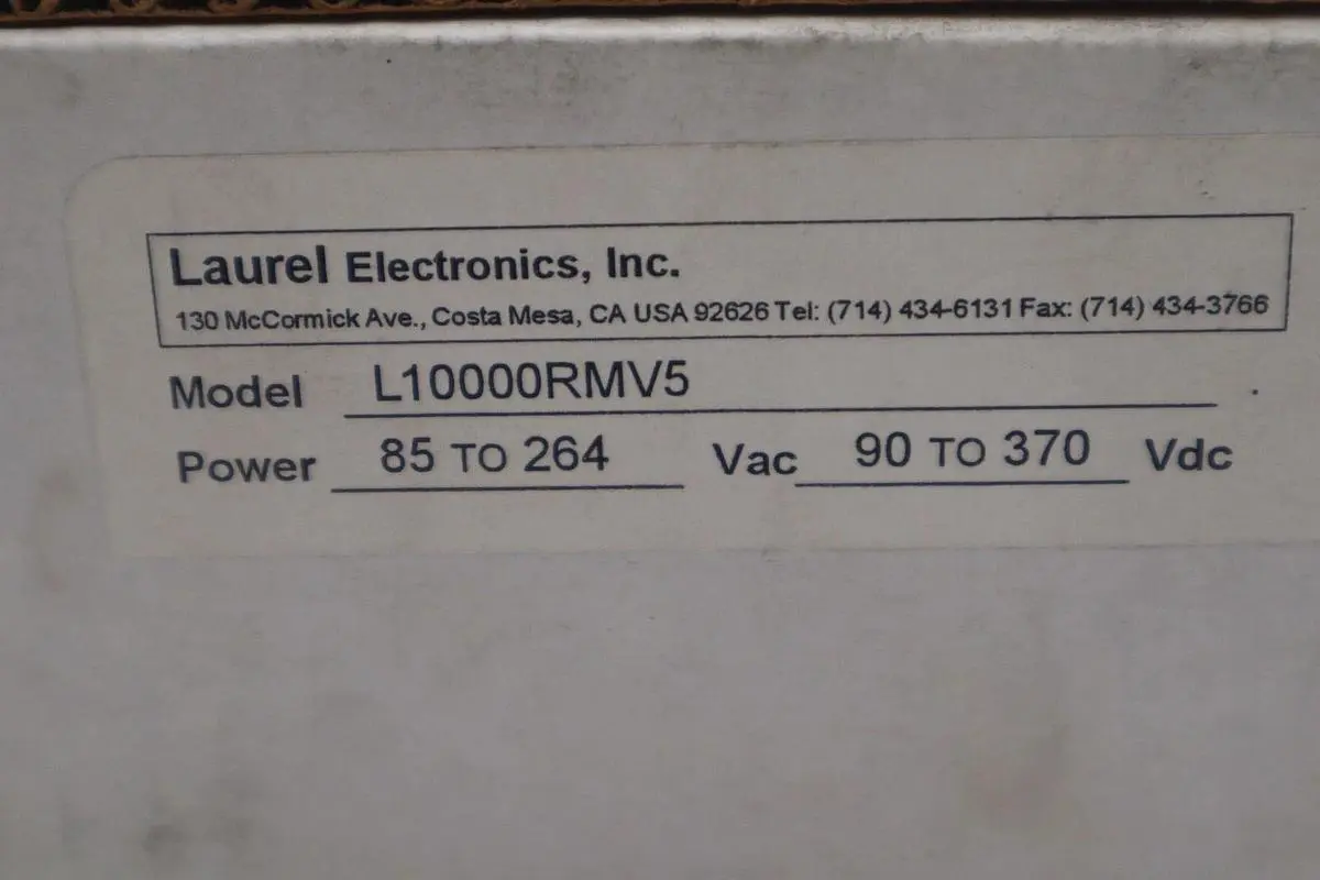 Laurel Electronics Laureate™ L1000/L2000 Digital Panel Meter l10000rmv5 #2229A