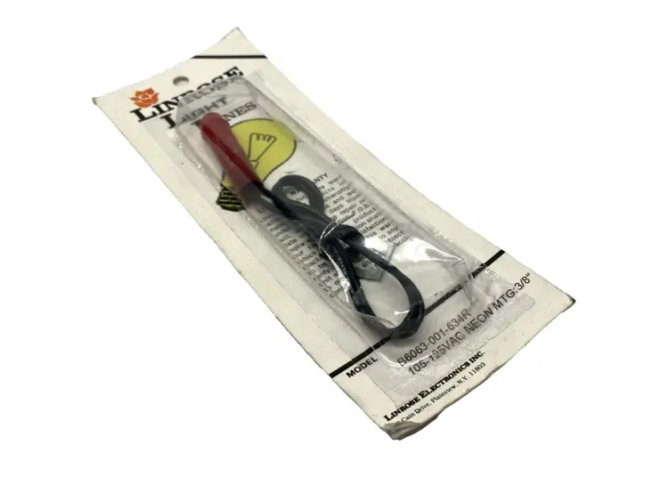 New | in-Stock LINROSE RED INDICATOR NEON LIGHT 105-125VAC Light Source Equipment Michigan US | Maverick Industrial Sales #1090303