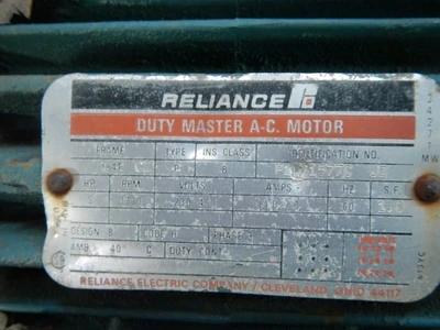 Reliance 79157-30 BP, 5 HP 87 RPM Gear Reducer