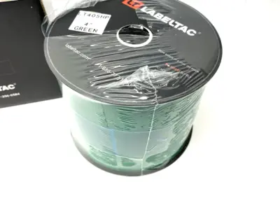 USED LABELTAC PRO MODEL HIGH PERFORMANCE 10 YEAR VINYL LABEL, GREEN, 4"