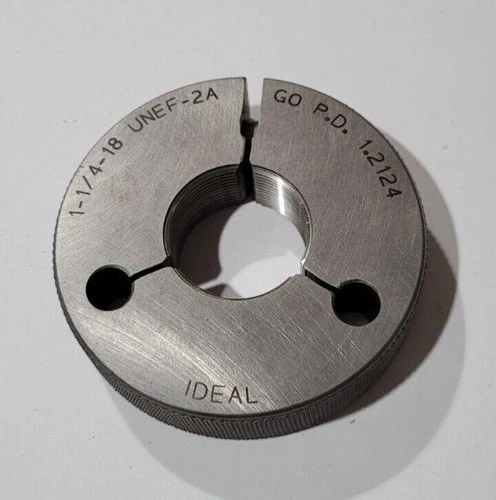 1-1/4-18 UNEF-2A GO Thread Ring Gage P.D. 1.2124 IDEAL