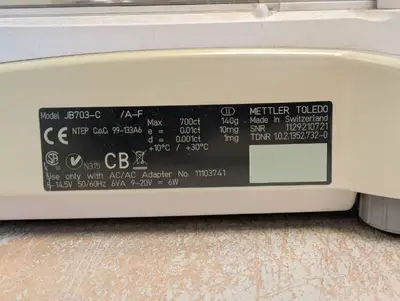 METTLER TOLEDO JB SERIES CARAT BALANCER SCALE