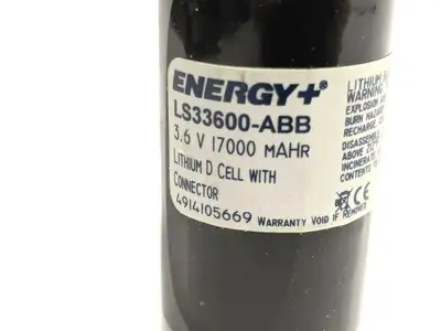 LS33600-ABB | Energy+  Lithium D Cell w/ Connector 3.6V 17000 mAH - Used