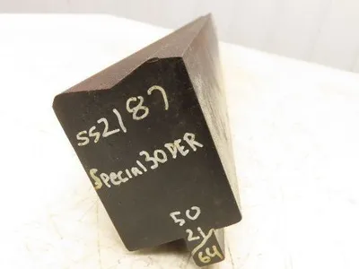 Press Brake Die 50-1/2" Long 145° V 1/2" Tang 1-7/8" W 2-3/4" H 45° Bevel