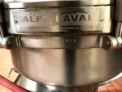 Alfa-Laval MRPX 214 TGV-74 warm milk separator, 316SS.