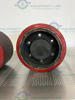 USED LOT OF 2 - RAYMOND 10" X 5" POLYURETHANE FORKLIFT TIRES 6T2