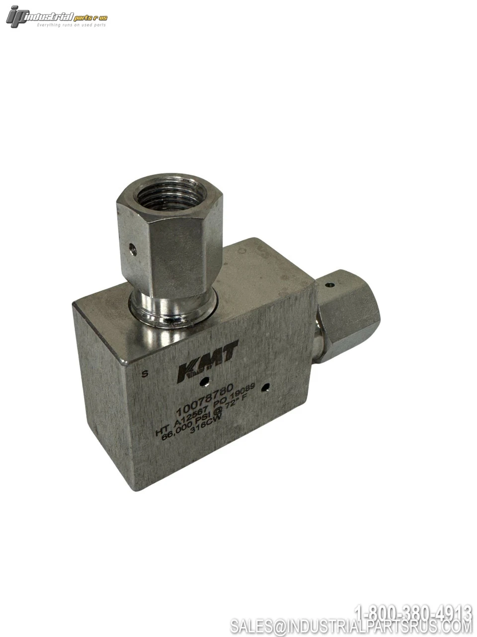 Used KMT 10078780 Valves/Fittings Kentucky US | Industrial Parts R Us Inc. #1354928
