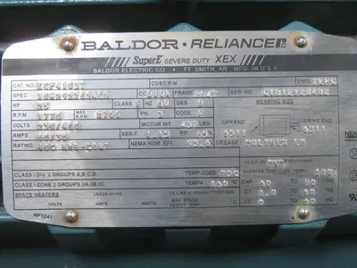 Used BALDOR ECP4103T 10H292Z624G2 A.C. Motors Texas US | Aucto #1307301