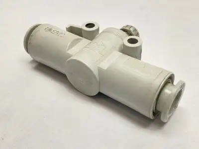 USED SMC PNEUMATIC FLOW CONTROL W/ FITTING 10MM OD TUBE