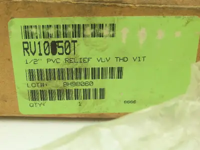Hayward RV1050T PVC Adjustable Relief Valve 1/2" NPT THD Viton Seals