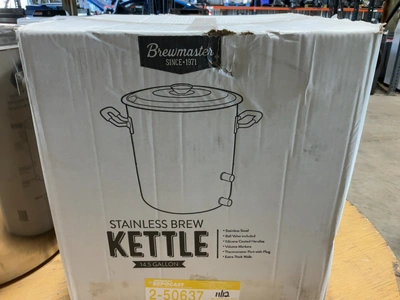 Used LOT OF (2) BREWMASTER 14.5 GALLON STAINLESS STEEL BREW KETTLES Brewing Equipment Michigan US | Miedema Asset Management Group #1580097