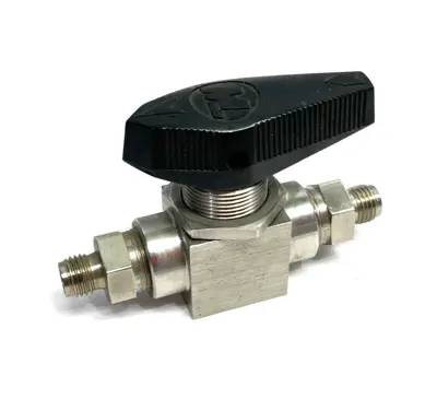 USED SWAGELOK STAINLESS STEEL HIGH PRESSURE BALL VALVE, SEAT PCTFE, 6000PSI