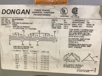 USED DONGAN 63-61030SH