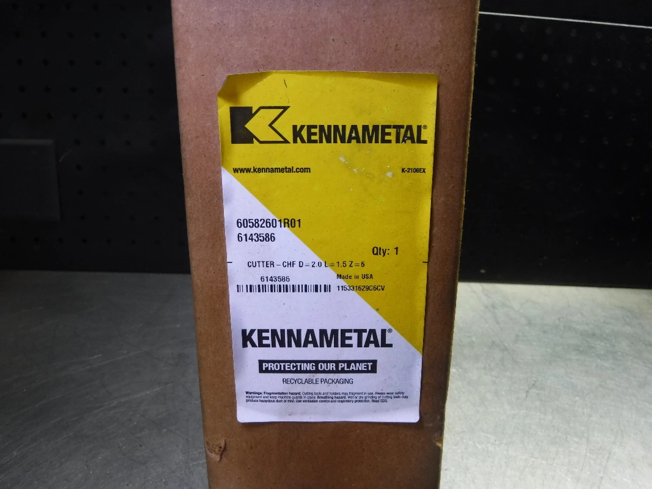 Kennametal 2" Indexable Facemill 1" Arbor 60582601R01 (LOC1869B)