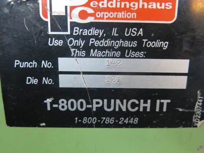 USED PEDDINGHAUS 88 TON HYDRAULIC IRONWORKER PEDDIWORKER 880