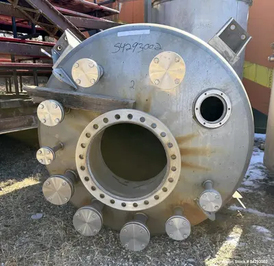 Buy Used 940 Gallon MSM Storage Tank –  Vertical Vessel with Center Drain