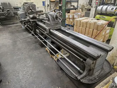 28" X 126" AMERICAN PACEMAKER ENGINE LATHE 2-1/8" HOLE: STOCK #23510
