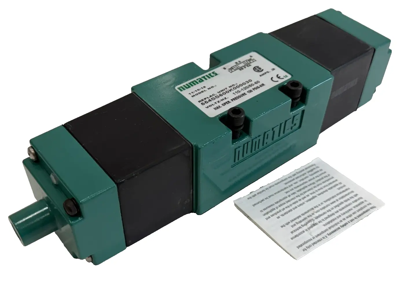 NEW NUMATICS 554SS600K000030 SOLENOID VALVE 110-120/50-60