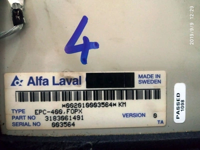 (5) Alfa-Laval EPC-400 control units.