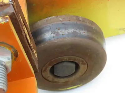 Underhung Bridge Crane Push End Truck 3-1/4"-5" Beam Flange 48"L 5"Steel Wheels