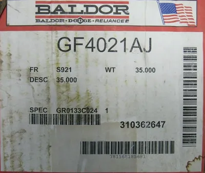 NEW BALDOR GF4021AJ SPEED REDUCER 40:1 F-921-40-B5-J GR0133C024