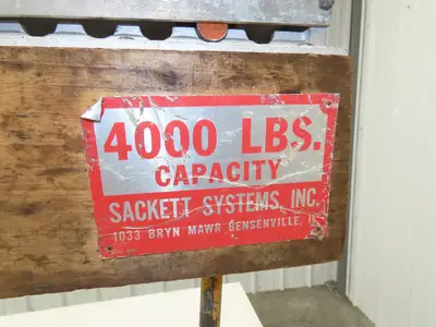Sackett 4000Lb Forklift Battery Lifter Beam 24-42" Adj Width Hooks