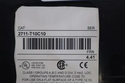 Allen Bradley 2711-T10C10 PanelView 1000 REFURBISHED UNIT STOCK H75