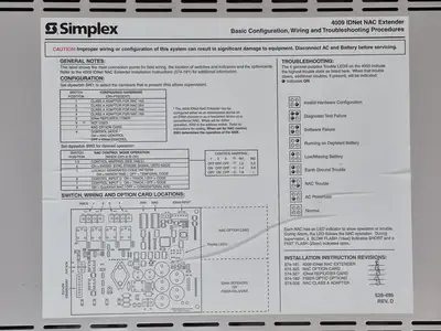 NEW SIMPLEX TIME RECORDER CO. 4009-9202CA