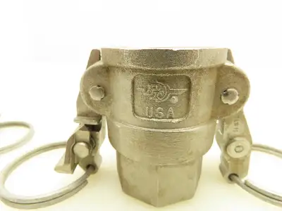 PT Coupling 10D 316SS Stainless Camlock Cam & Groove 1" NPT Female  Lot of 2