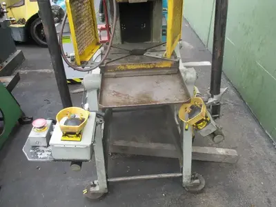 15 Ton, Benchmaster, OBI pneumatic punch press, 3" stroke, single crank, flywheel, OSHA controls