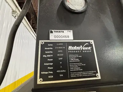 6,000 CFM x 10 HP ROBOVENT MODEL #CFX-6000-W VENTILATION DUST COLLECTOR / MIST COLLECTOR: STOCK #23439