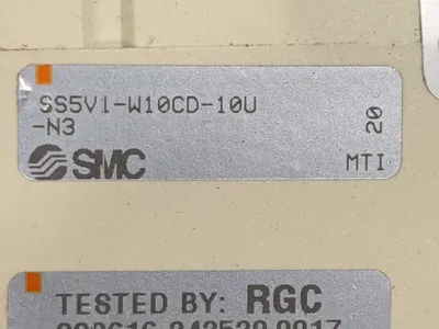 SS5V1-W10CD-10U-N3 SV1100-5FU | SMC SS5V1-W10CD-10U-N3 Manifold w/ 10) SV1100-5FU Solenoids - Used
