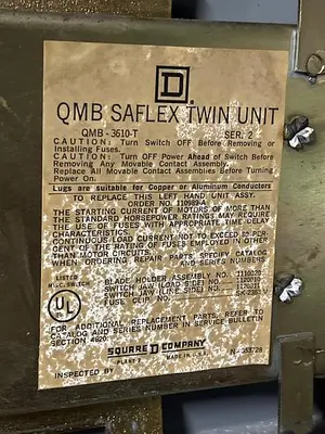 Used SQUARE D SQUARE D QMB-3610T SER T Misc Electrical & Power Parts | ND Industrial Surplus #1214773