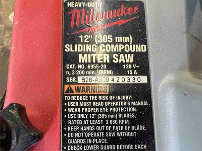 Used MILWAUKEE _UNKNOWN_ Miter Saws California US | MachineryMax #1384790