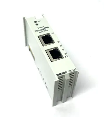 Used Beckhoff EtherCAT 2-Port Junction Terminal, 2x RJ45 Socket Connection PLC Processors Michigan US | Maverick Industrial Sales #1394961