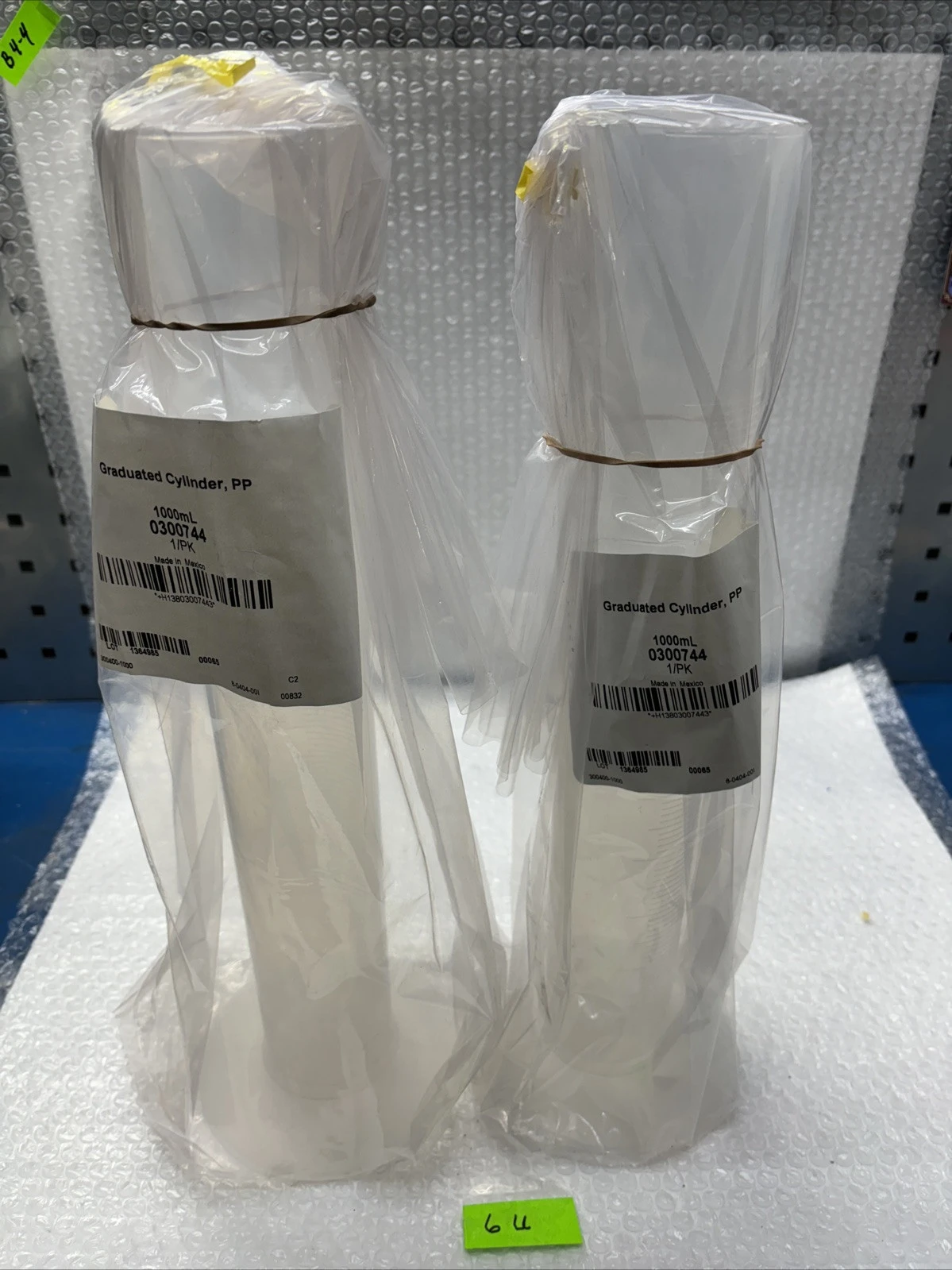 ** New 1000ml Plastic Graduated Cylinder Metric (Qty Of 2) & Warranty #